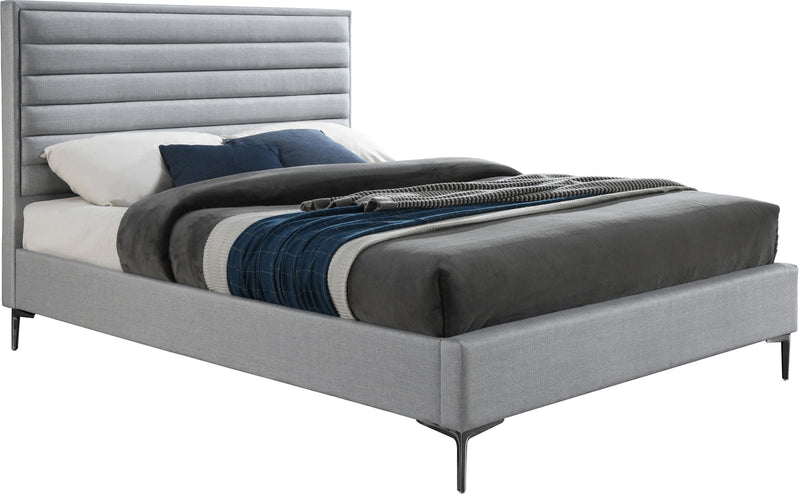 Hunter Grey Linen Queen Bed - Town Of Bargains Furniture - NY