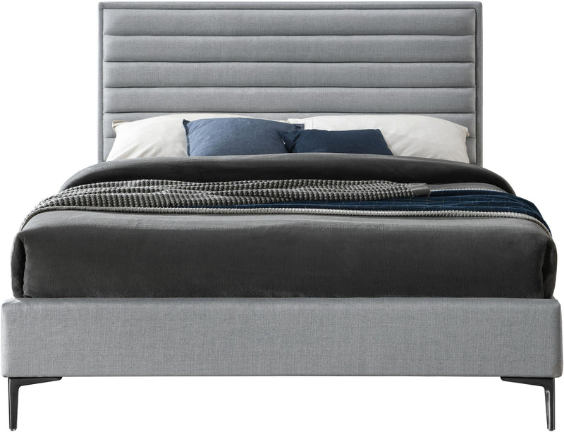 Hunter Grey Linen Queen Bed - Town Of Bargains Furniture - NY