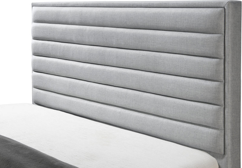 Hunter Grey Linen Queen Bed - Town Of Bargains Furniture - NY