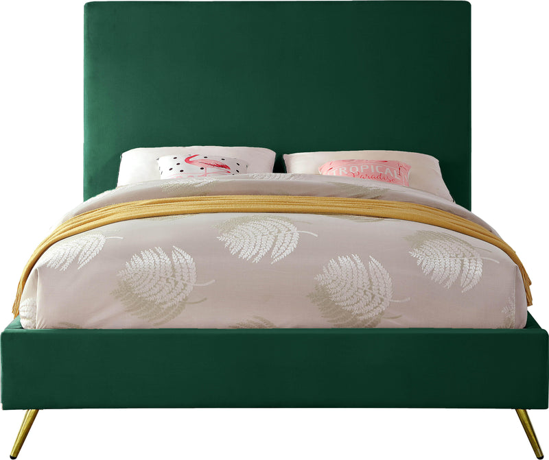 Jasmine Green Velvet Queen Bed - Town Of Bargains Furniture - NY