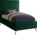 Jasmine Green Velvet Twin Bed - Town Of Bargains Furniture - NY