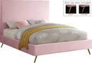 Jasmine Pink Velvet King Bed - Town Of Bargains Furniture - NY