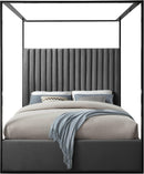 Jax Grey Velvet King Bed - Town Of Bargains Furniture - NY