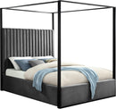 Jax Grey Velvet Queen Bed - Town Of Bargains Furniture - NY
