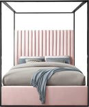 Jax Pink Velvet King Bed - Town Of Bargains Furniture - NY