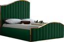 Jolie Green Velvet Queen Bed (3 Boxes) - Town Of Bargains Furniture - NY