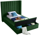 Kiki Green Velvet Twin Bed (3 Boxes) - Town Of Bargains Furniture - NY
