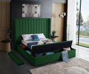 Kiki Green Velvet Queen Bed (3 Boxes) - Town Of Bargains Furniture - NY