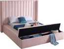 Kiki Pink Velvet Queen Bed (3 Boxes) - Town Of Bargains Furniture - NY