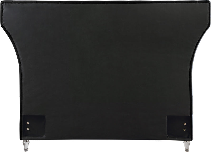 Kira Black Velvet Queen Bed - Town Of Bargains Furniture - NY