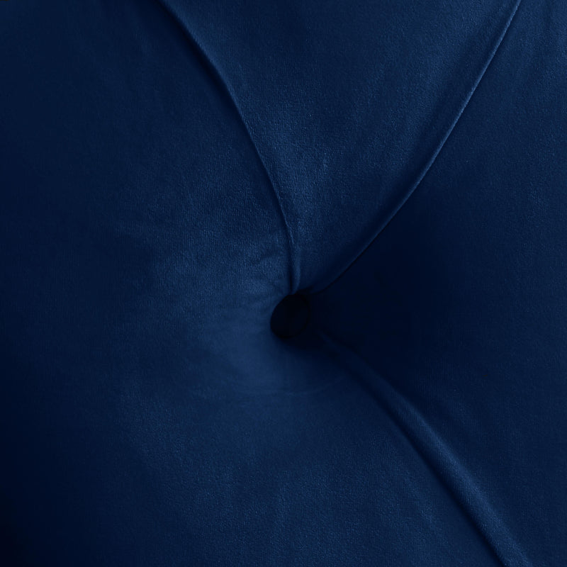 Kira Navy Velvet Queen Bed - Town Of Bargains Furniture - NY