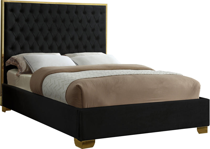 Lana Black Velvet King Bed - Town Of Bargains Furniture - NY