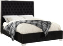 Lexi Black Velvet Full Bed