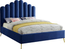Lily Navy Velvet King Bed