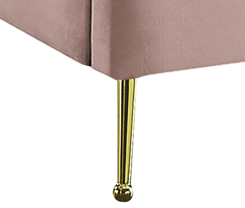 Lily Pink Velvet Queen Bed - Town Of Bargains Furniture - NY