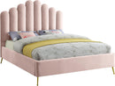 Lily Pink Velvet Queen Bed