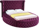 Luxus Purple Velvet Full Bed