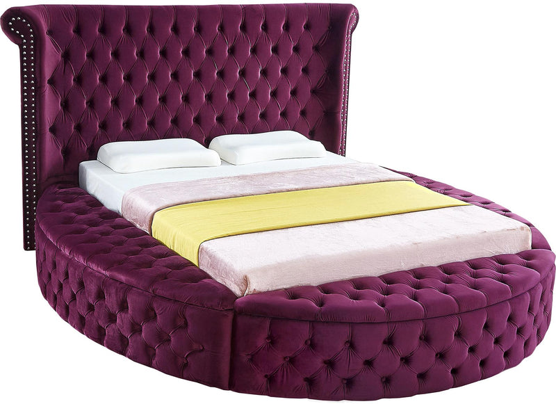 Luxus Purple Velvet King Bed - Town Of Bargains Furniture - NY