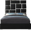 Milan Black Faux Leather Queen Bed - Town Of Bargains Furniture - NY