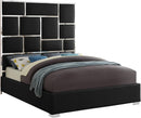 Milan Black Faux Leather Queen Bed - Town Of Bargains Furniture - NY