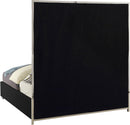 Milan Black Faux Leather Queen Bed - Town Of Bargains Furniture - NY