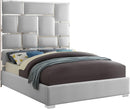 Milan White Faux Leather Queen Bed - Town Of Bargains Furniture - NY