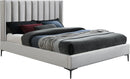 Nadia Cream Velvet Queen Bed