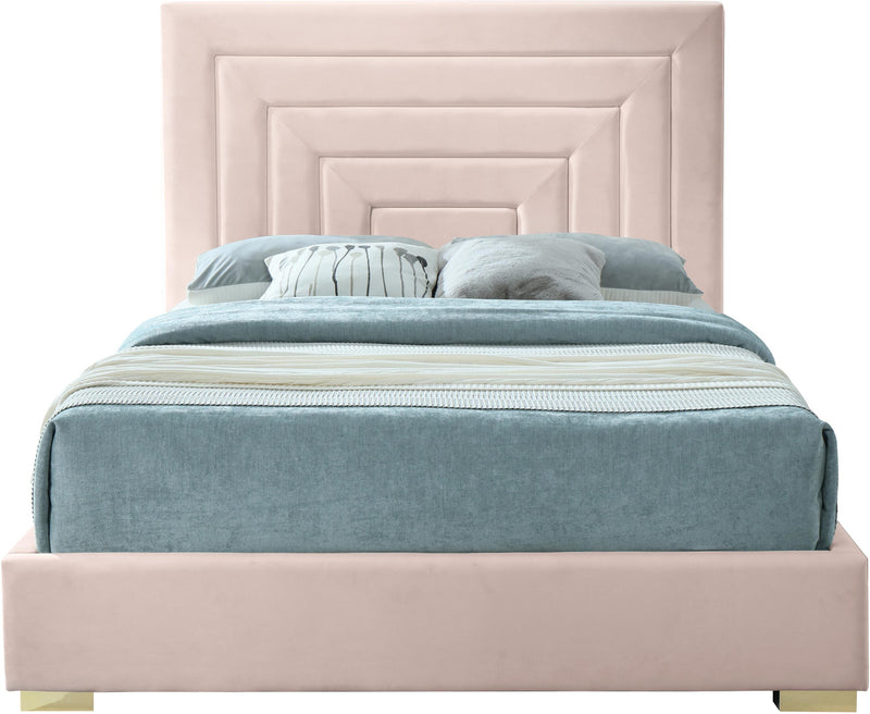 Nora Pink Velvet King Bed - Town Of Bargains Furniture - NY
