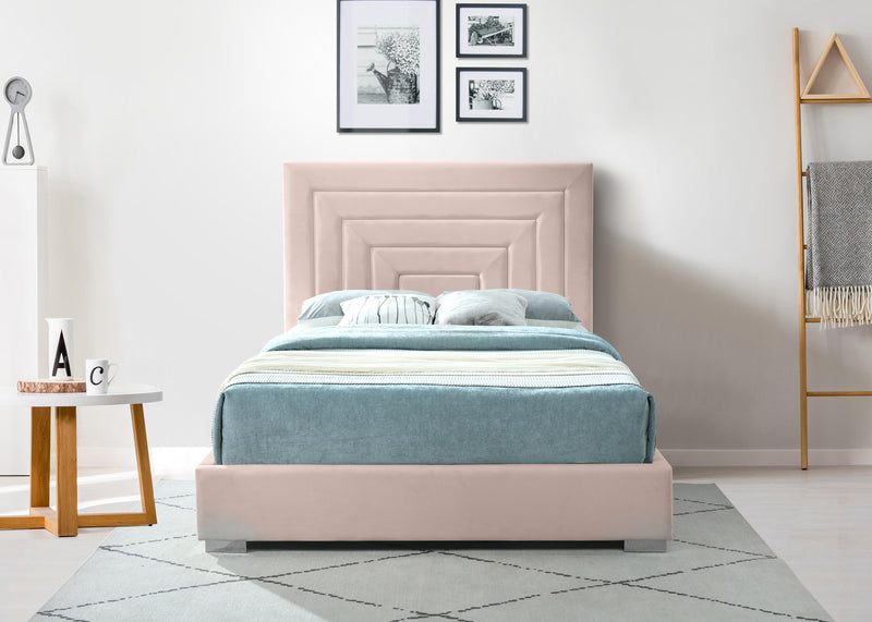 Nora Pink Velvet King Bed - Town Of Bargains Furniture - NY