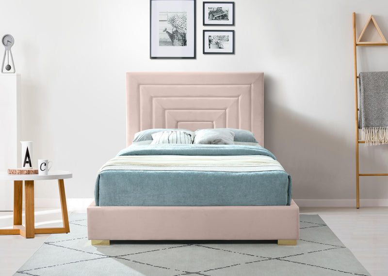 Nora Pink Velvet King Bed - Town Of Bargains Furniture - NY