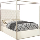 Porter White Velvet King Bed