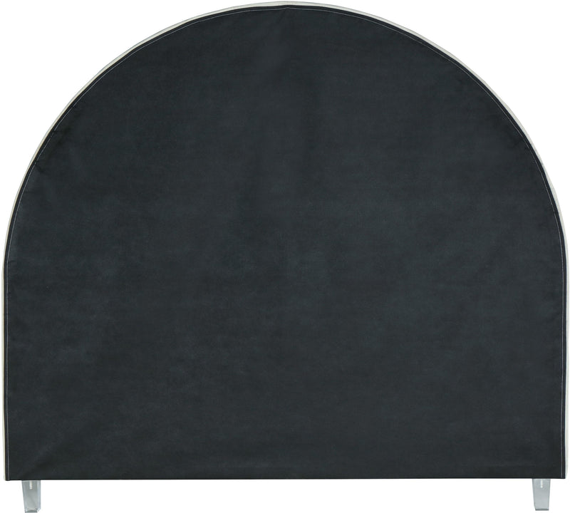 Rainbow Cream Velvet Queen Bed - Town Of Bargains Furniture - NY
