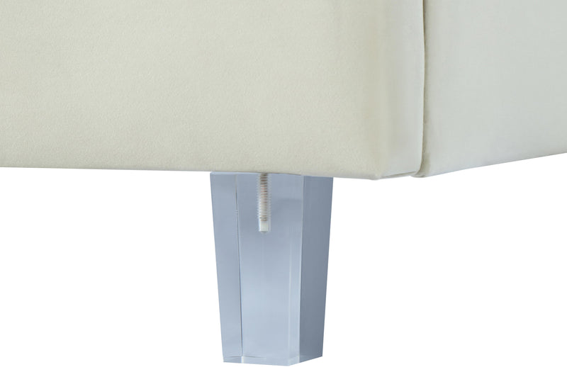 Rainbow Cream Velvet Queen Bed - Town Of Bargains Furniture - NY