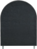 Rainbow Grey Velvet Twin Bed