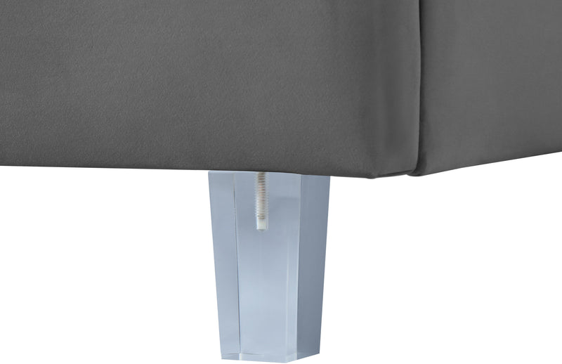 Rainbow Grey Velvet Queen Bed - Town Of Bargains Furniture - NY