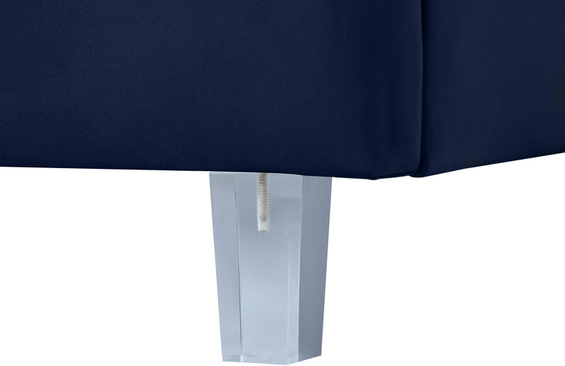 Rainbow Navy Velvet Twin Bed - Town Of Bargains Furniture - NY