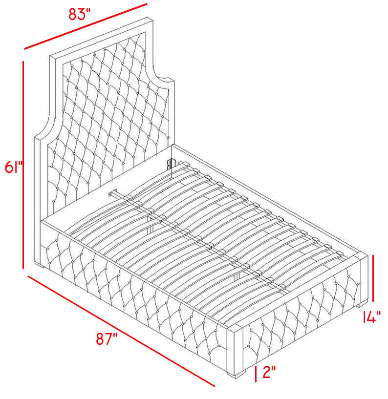 Sedona Grey Velvet King Bed - Town Of Bargains Furniture - NY