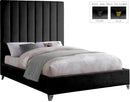 Via Black Velvet King Bed - Town Of Bargains Furniture - NY