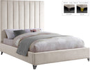 Via Cream Velvet Full Bed - Town Of Bargains Furniture - NY