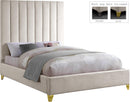 Via Cream Velvet Full Bed - Town Of Bargains Furniture - NY