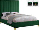 Via Green Velvet Queen Bed - Town Of Bargains Furniture - NY
