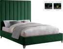 Via Green Velvet Queen Bed - Town Of Bargains Furniture - NY