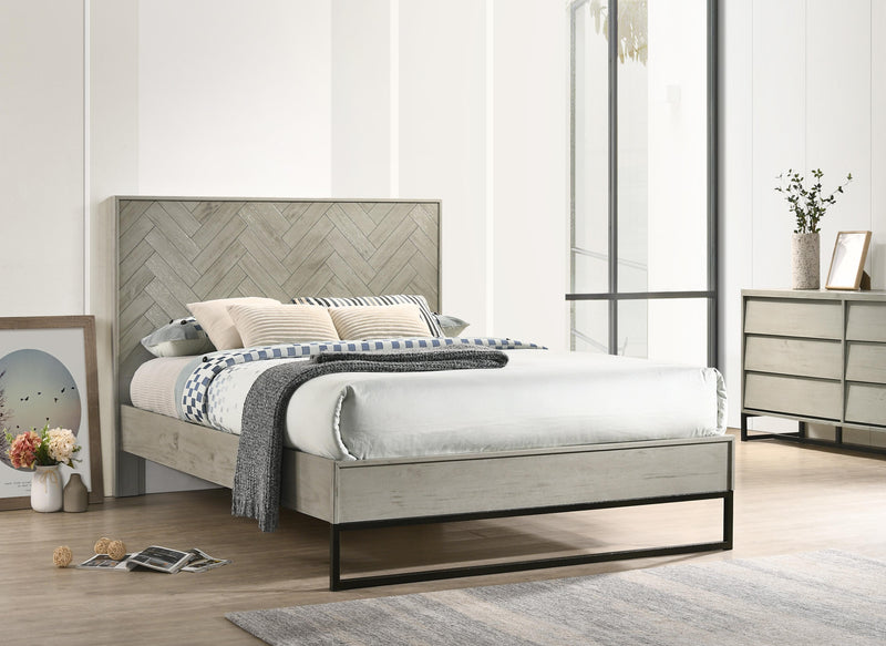 Weston Grey Stone Queen Bed (3 Boxes) - Town Of Bargains Furniture - NY