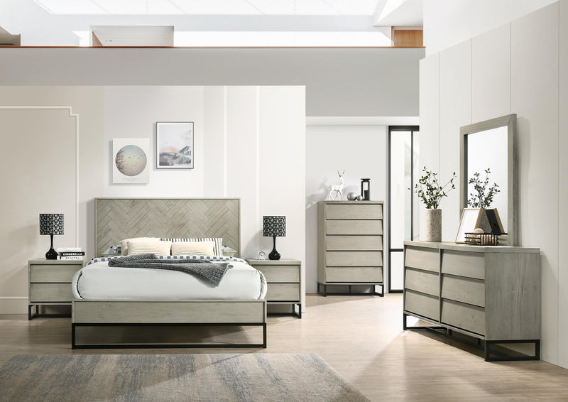 Weston Grey Stone King Bed (3 Boxes) - Town Of Bargains Furniture - NY