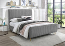 Zara Grey Velvet Full Bed (3 Boxes) - Town Of Bargains Furniture - NY