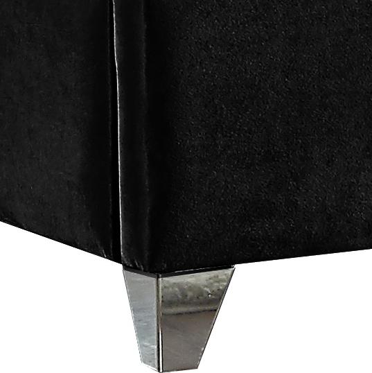 Zuma Black Velvet King Bed - Town Of Bargains Furniture - NY