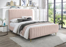 Zara Pink Velvet Full Bed (3 Boxes) - Town Of Bargains Furniture - NY