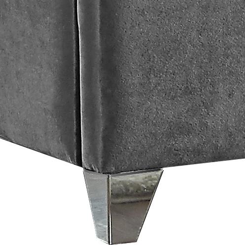 Zuma Grey Velvet Queen Bed - Town Of Bargains Furniture - NY