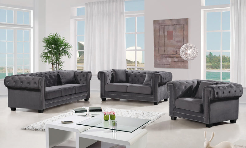 Bowery Grey Velvet Sofa - Town Of Bargains Furniture - NY