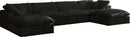 Cozy Black Velvet Cloud Modular Sectional - Town Of Bargains Furniture - NY
